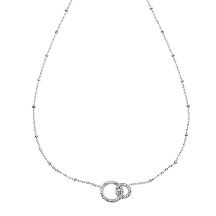 DELANEY Pavé Zirconia Silver Necklace