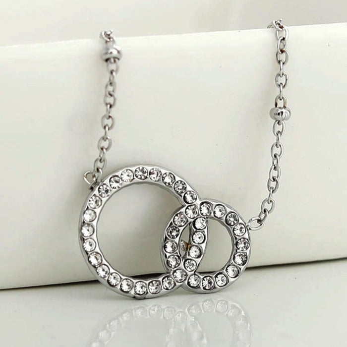 DELANEY Pavé Zirconia Silver Necklace