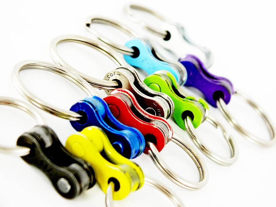 Bicycle Keychain - set of colors, made of recycled bicycle chains