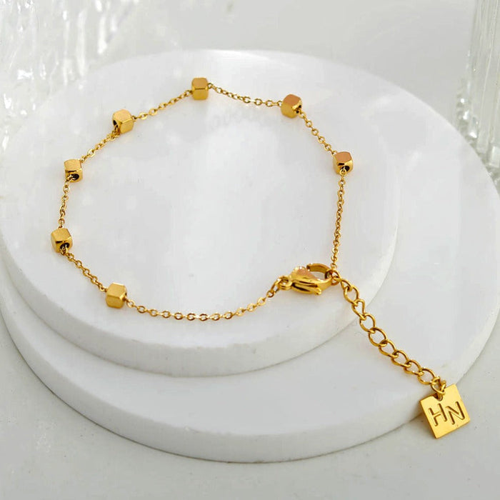 EFFIE Square Beads Gold Bracelet