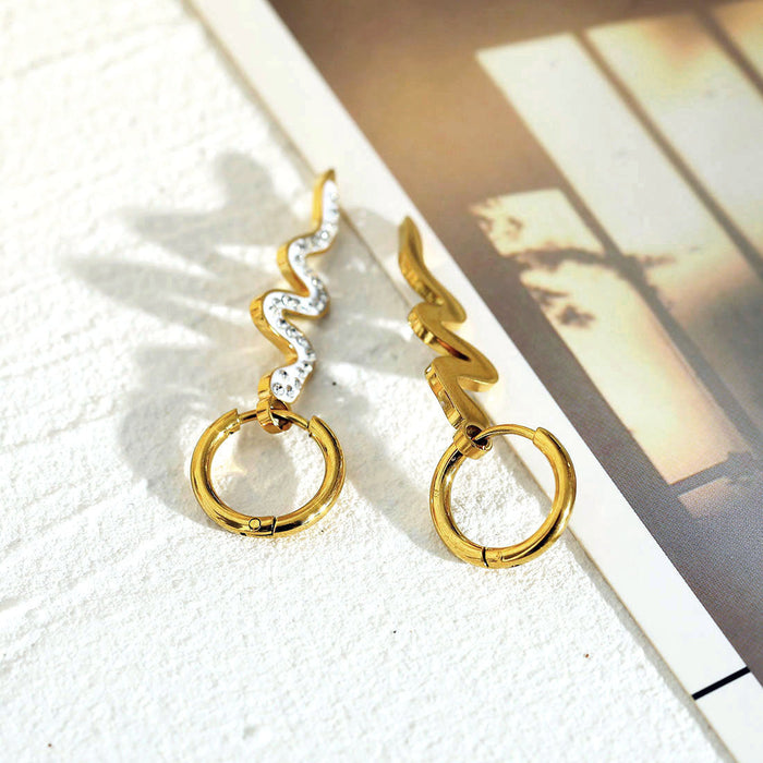 FANG Zirconia Serpent Drop Earrings