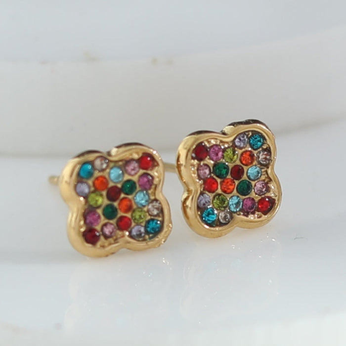 GOLDIE Vintage Inspired Multi Coloured Stud Earrings