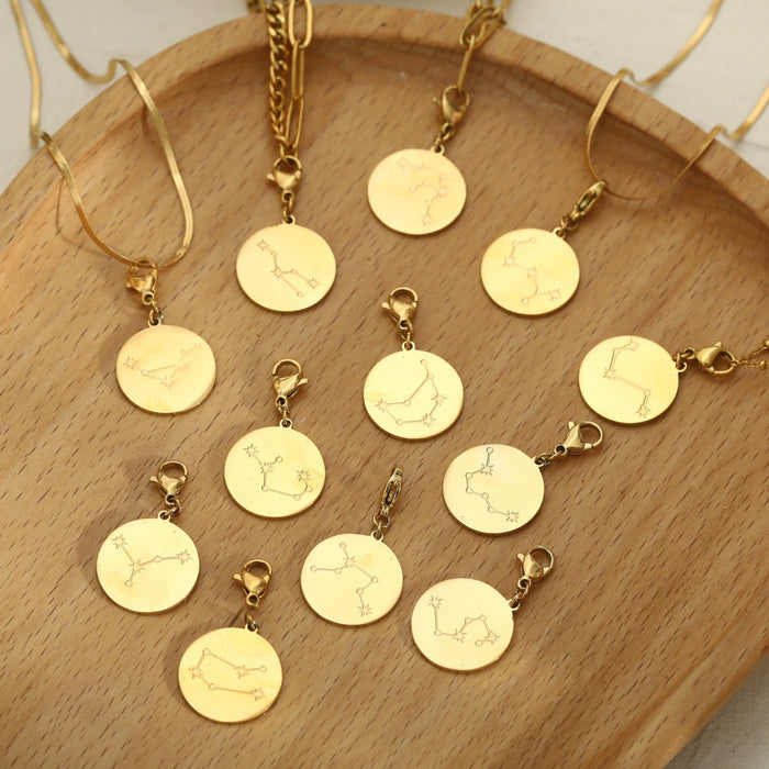 ZODIAC CONSTELLATION Double Sided Charm