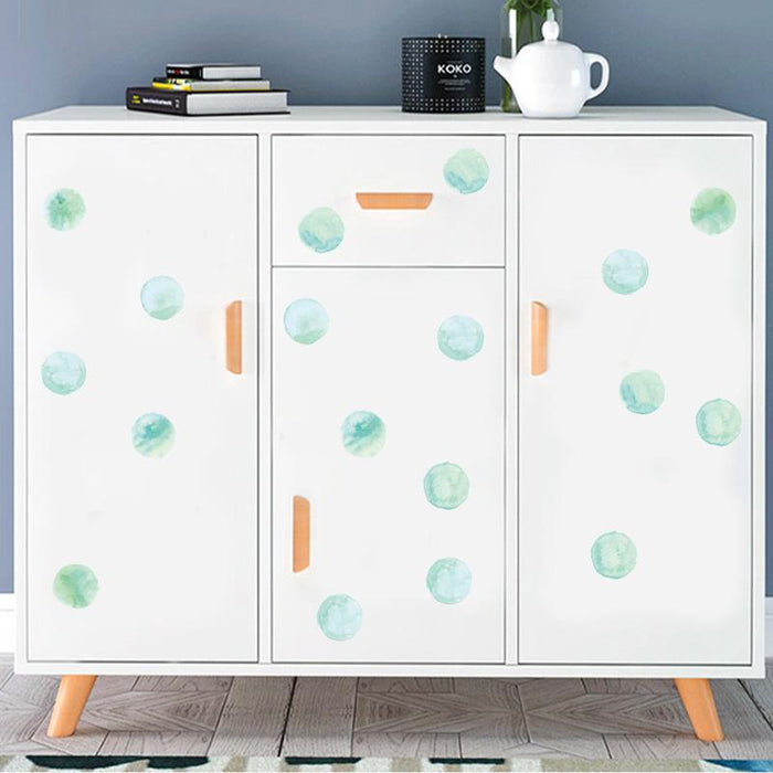 Mint Dots Wall Pattern