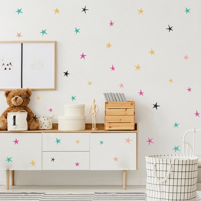 Colorful Stars Wall Pattern