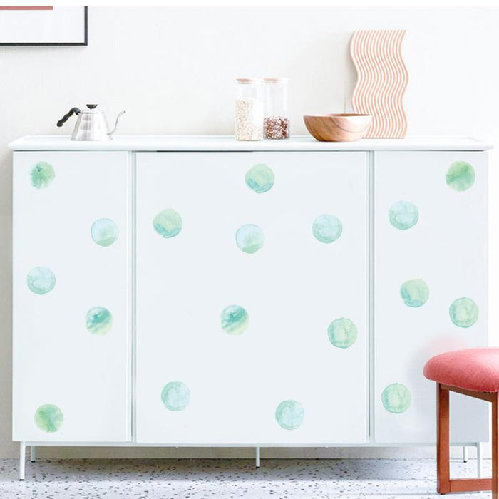 Mint Dots Wall Pattern