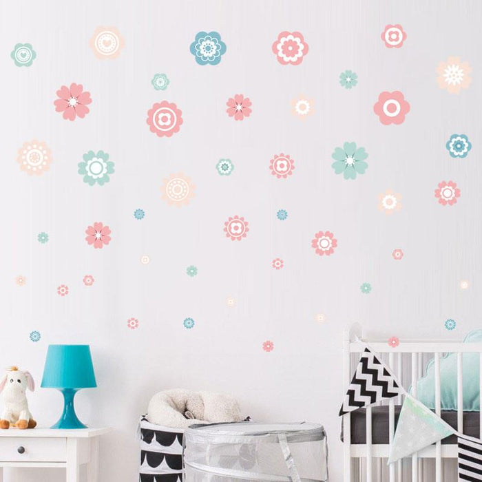 Pastel Flower Wall Pattern