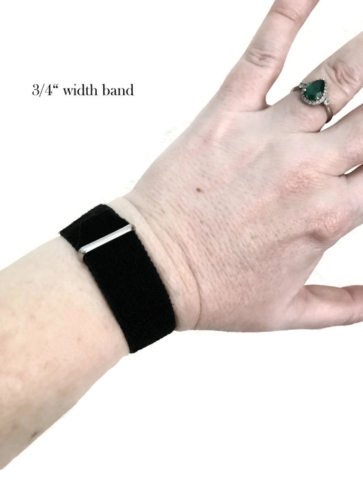 Anxiety Relief Bracelet- Adjustable Stress Relief Band- Calming Acupressure (single) Storm Metallic