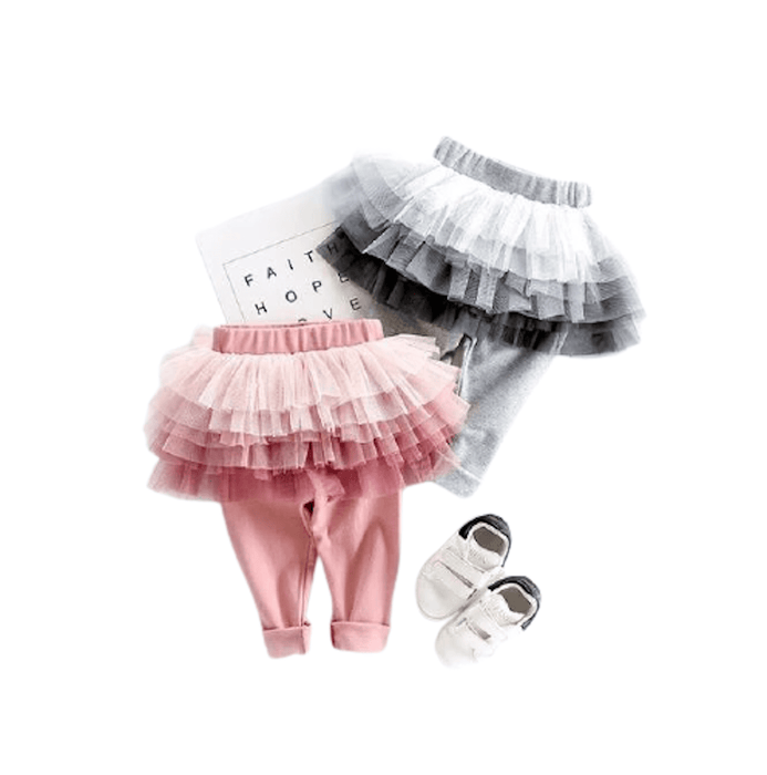 Kids Tutu Leggings | Pink or Gray | Babies - Toddlers - Kids