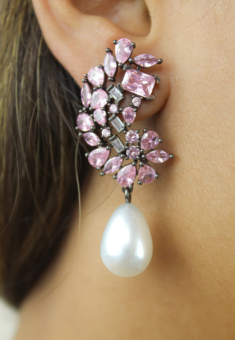 Frosty Pearl Earrings by Bombay Sunset