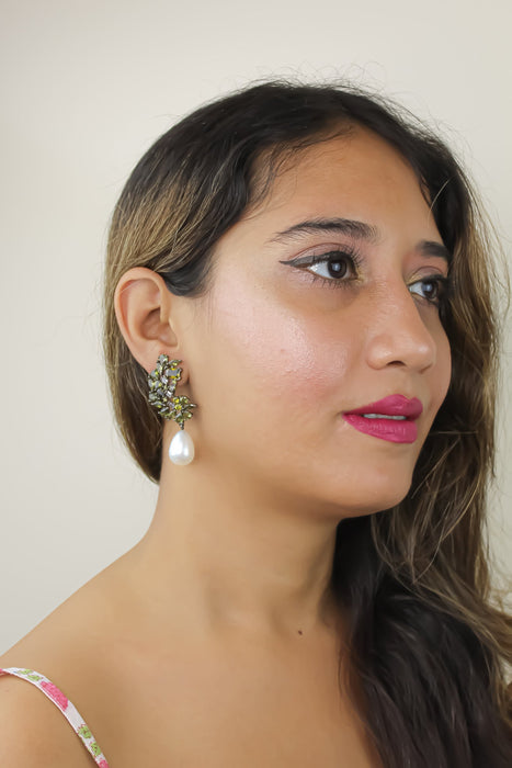 Frosty Pearl Earrings by Bombay Sunset