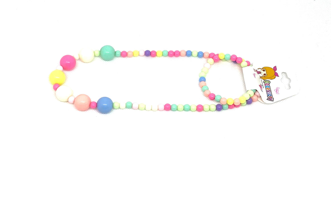 Children's Necklace & Bracelet Rainbow Set - Gift Set