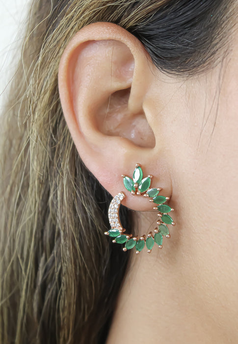 Rose-gold Viper Earrings by Bombay Sunset