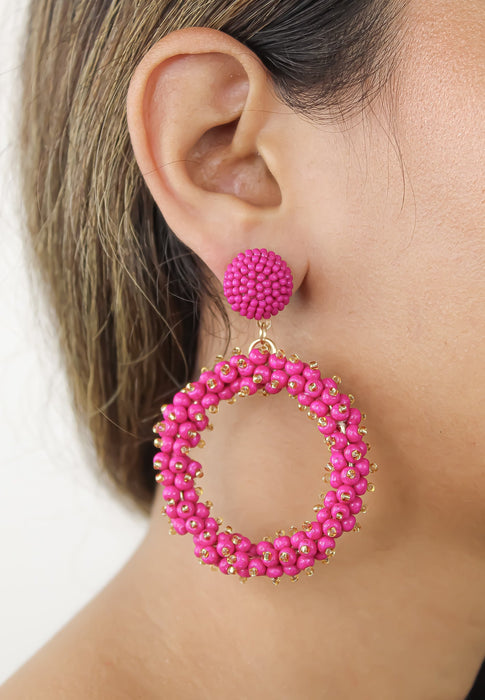 Danzon Fuchsia Earrings by Bombay Sunset