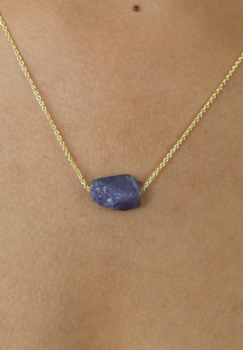 Raw Stone Pendant Necklace by Bombay Sunset