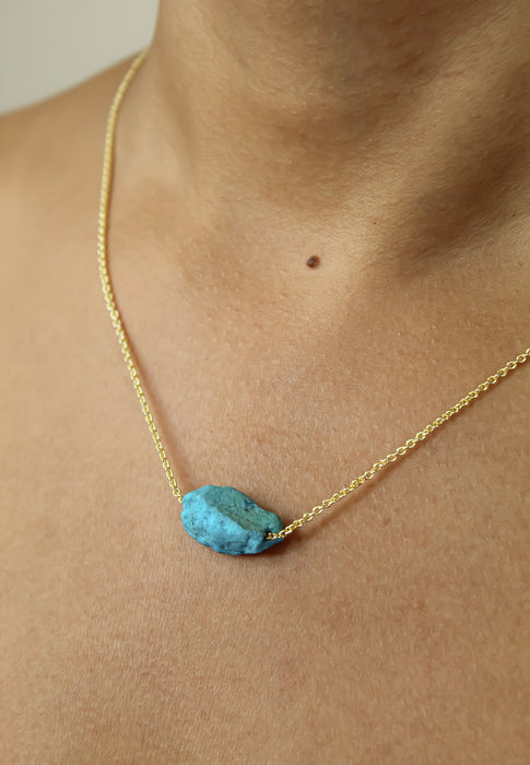 Raw Stone Pendant Necklace by Bombay Sunset