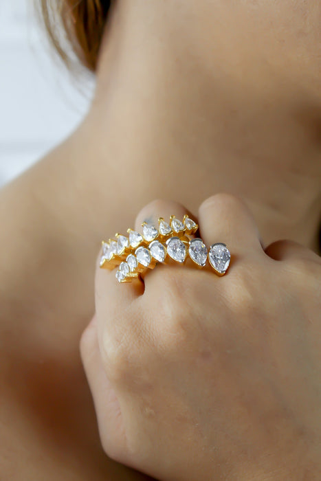Crystal Spikes Ring by Bombay Sunset