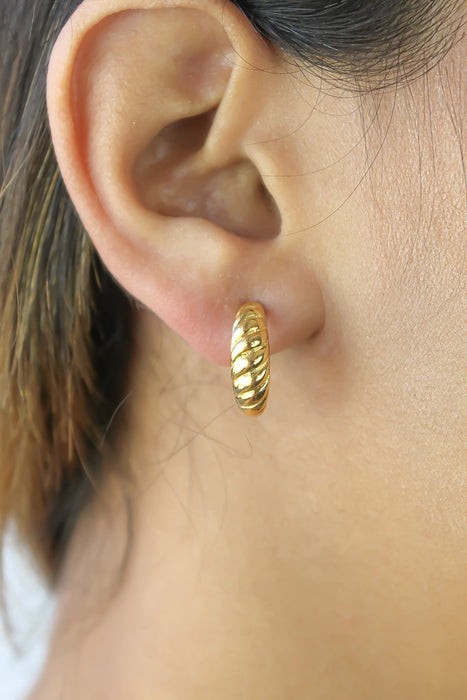 Golden Croissant Earrings by Bombay Sunset