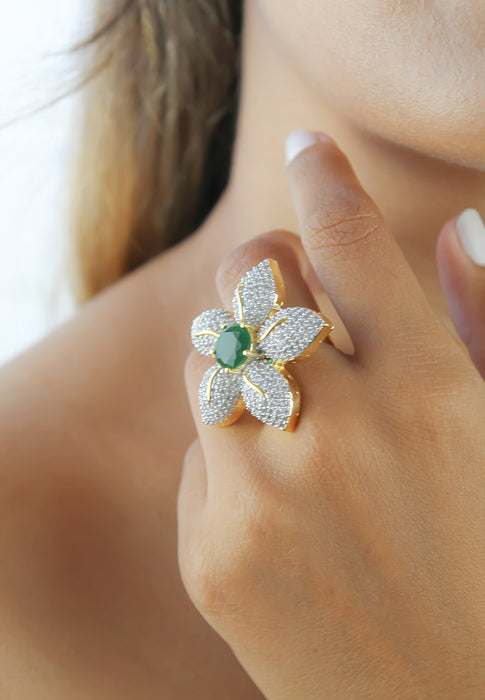 Zircons Lilly Ring by Bombay Sunset