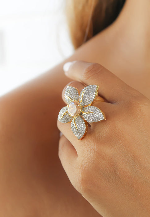 Zircons Lilly Ring by Bombay Sunset