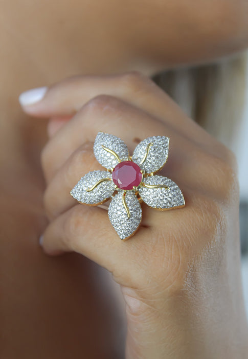 Zircons Lilly Ring by Bombay Sunset