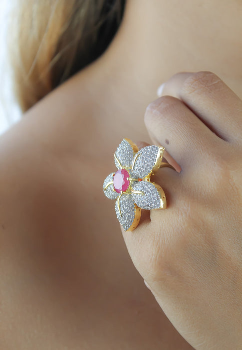 Zircons Lilly Ring by Bombay Sunset