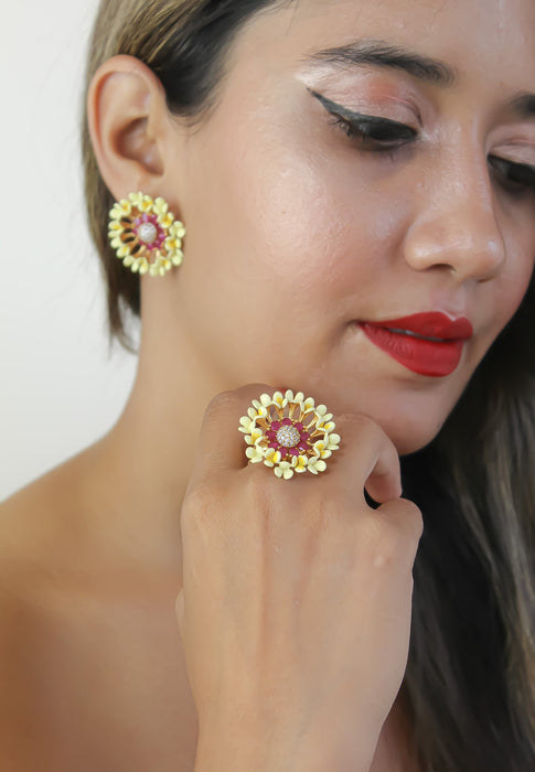 Vivid Daisy Ring by Bombay Sunset