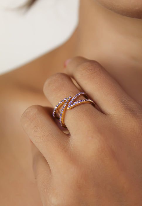 Golden Maldives X Ring by Bombay Sunset