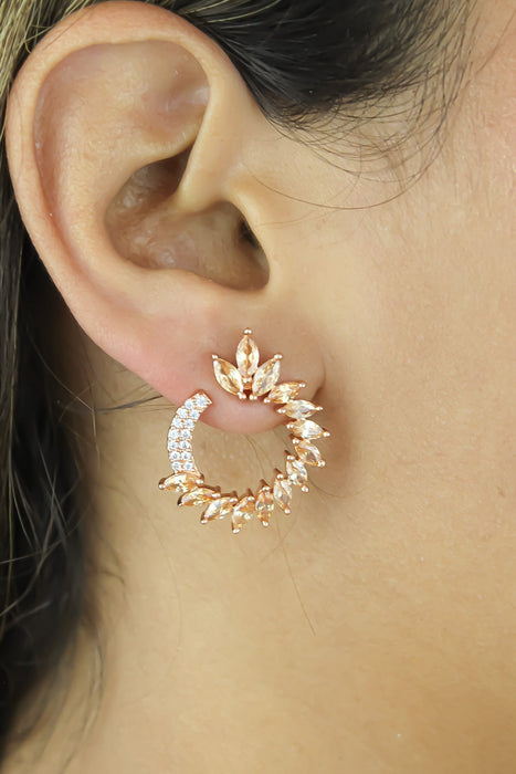 Rose-gold Viper Earrings by Bombay Sunset