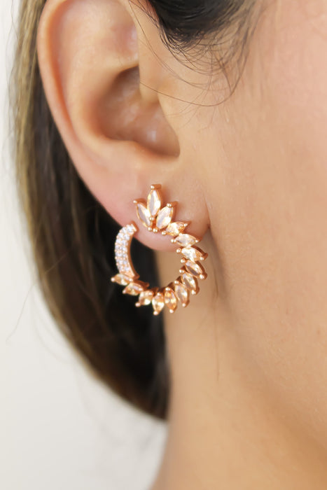 Rose-gold Viper Earrings by Bombay Sunset