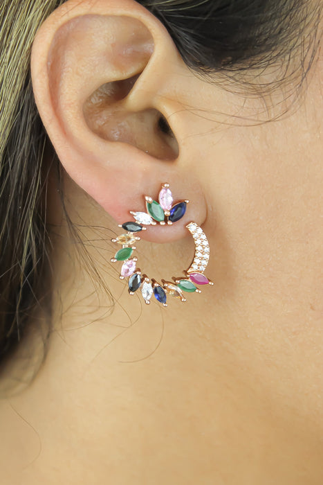 Rose-gold Viper Earrings by Bombay Sunset