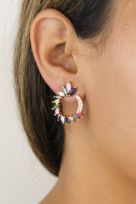 Rose-gold Viper Earrings by Bombay Sunset