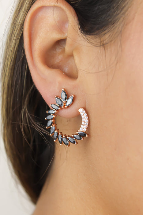 Rose-gold Viper Earrings by Bombay Sunset