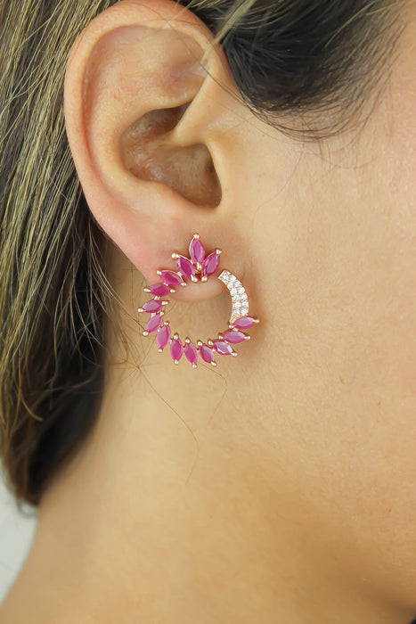 Rose-gold Viper Earrings by Bombay Sunset