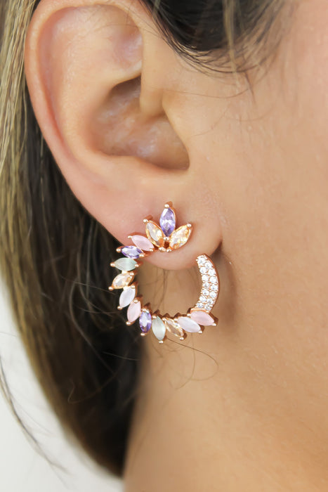 Rose-gold Viper Earrings by Bombay Sunset