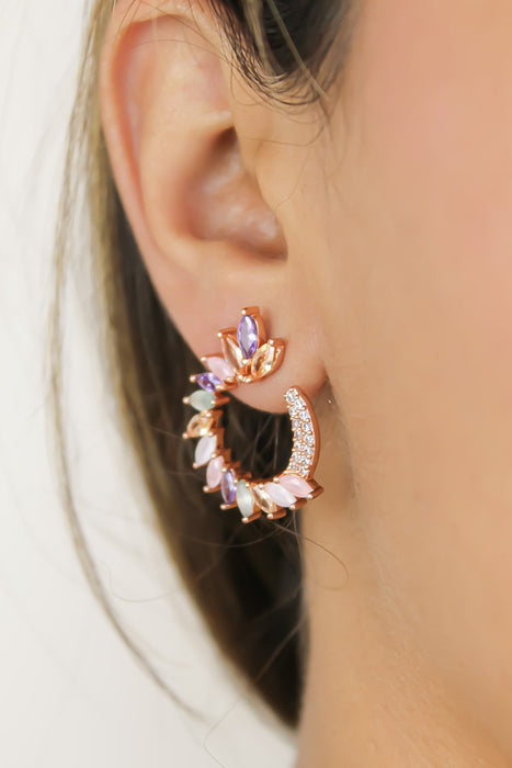 Rose-gold Viper Earrings by Bombay Sunset