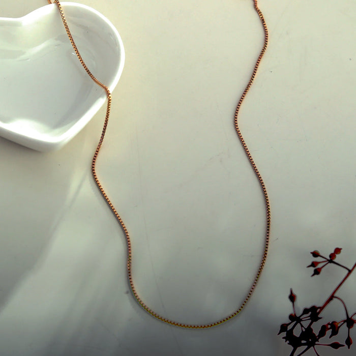 INGA Gold Mini-Box Chain Necklace