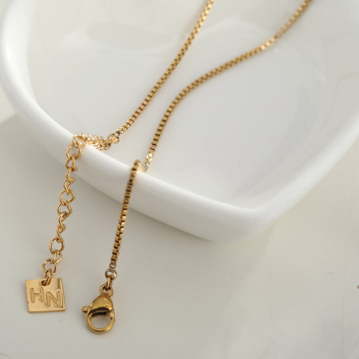 INGA Gold Mini-Box Chain Necklace