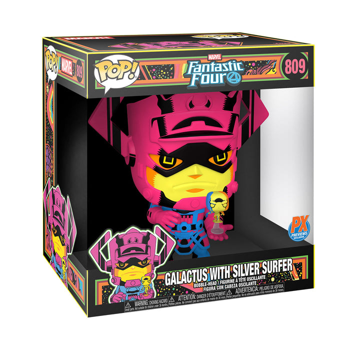 Funko Pop! Jumbo Marvel: Galactus w/ Silver Surfer - Blacklight 10" Previews Exclusive