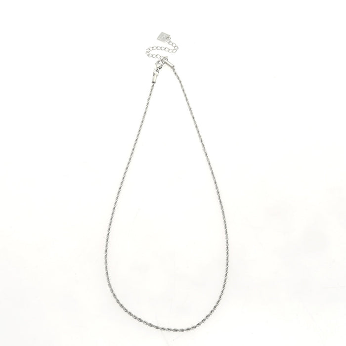 KIRA Rope Chain Silver Necklace