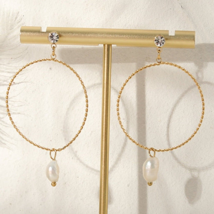 LYRA Natural Freshwater Pearl Earrings