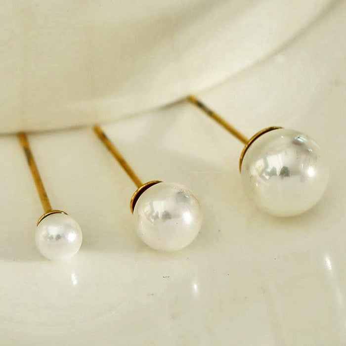 TRINITY 3-Pair Fresh Water Pearl Stud Set