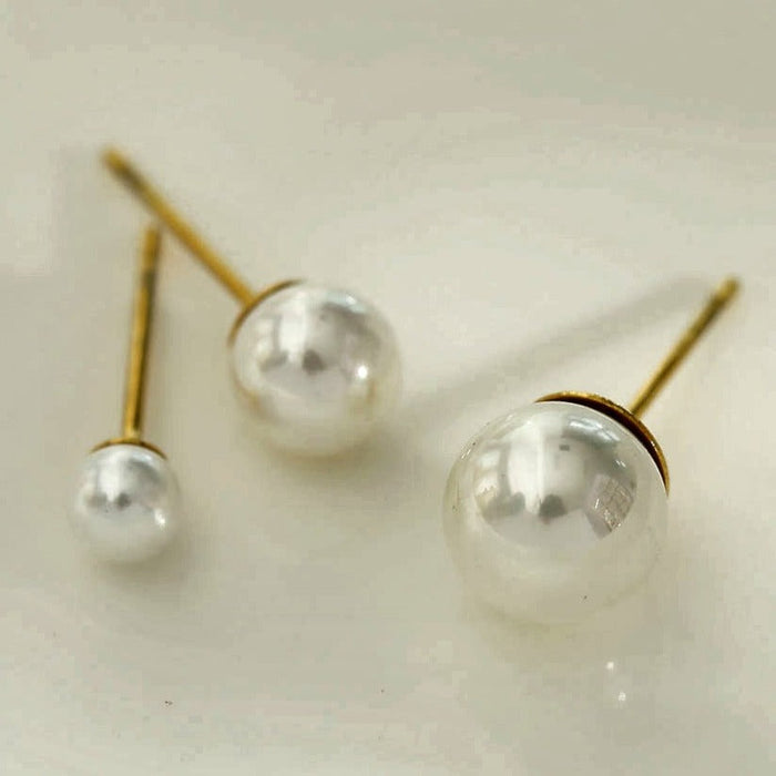 TRINITY 3-Pair Fresh Water Pearl Stud Set