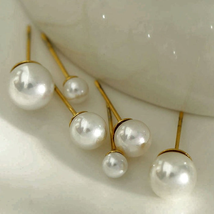 TRINITY 3-Pair Fresh Water Pearl Stud Set