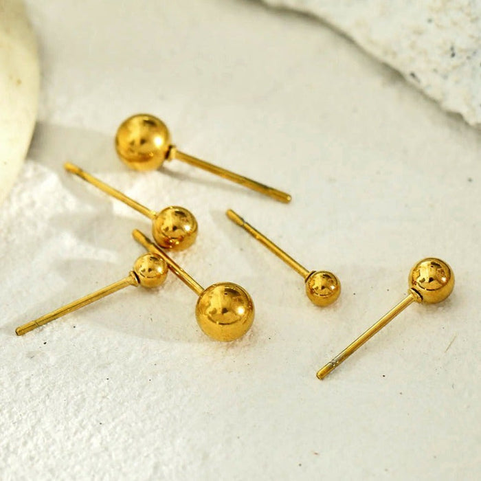 DESTINY 3-Pair Rounded Bead Stud Set