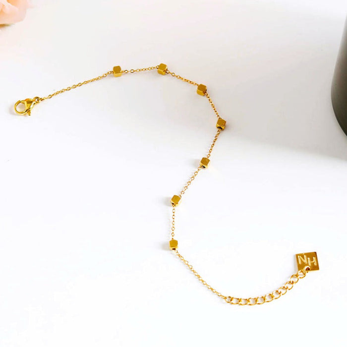 EFFIE Square Beads Gold Bracelet