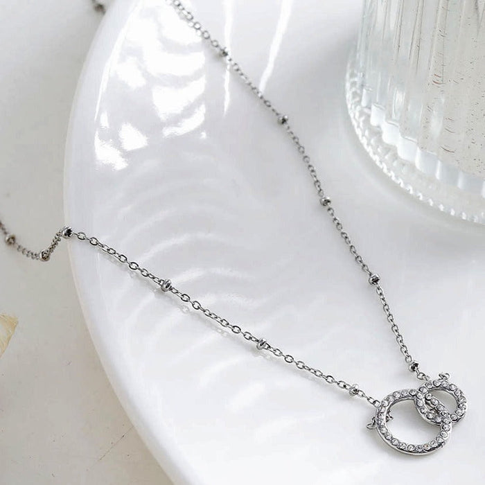 DELANEY Pavé Zirconia Silver Necklace