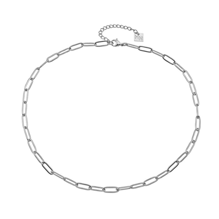 PALERMO Essential Silver Chain Link Paper-Clip Necklace