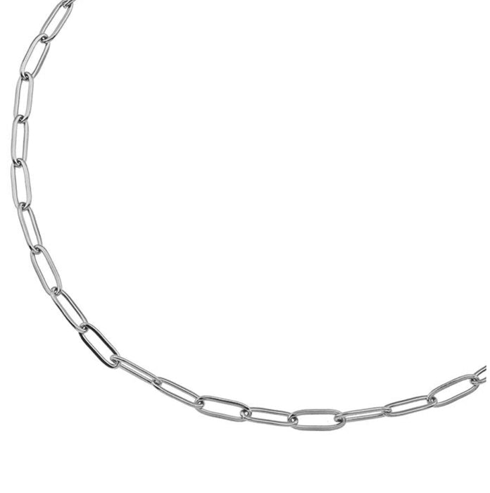 PALERMO Essential Silver Chain Link Paper-Clip Necklace