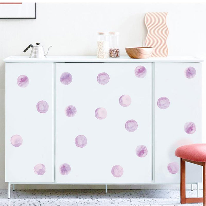 Purple Dots Wall Pattern